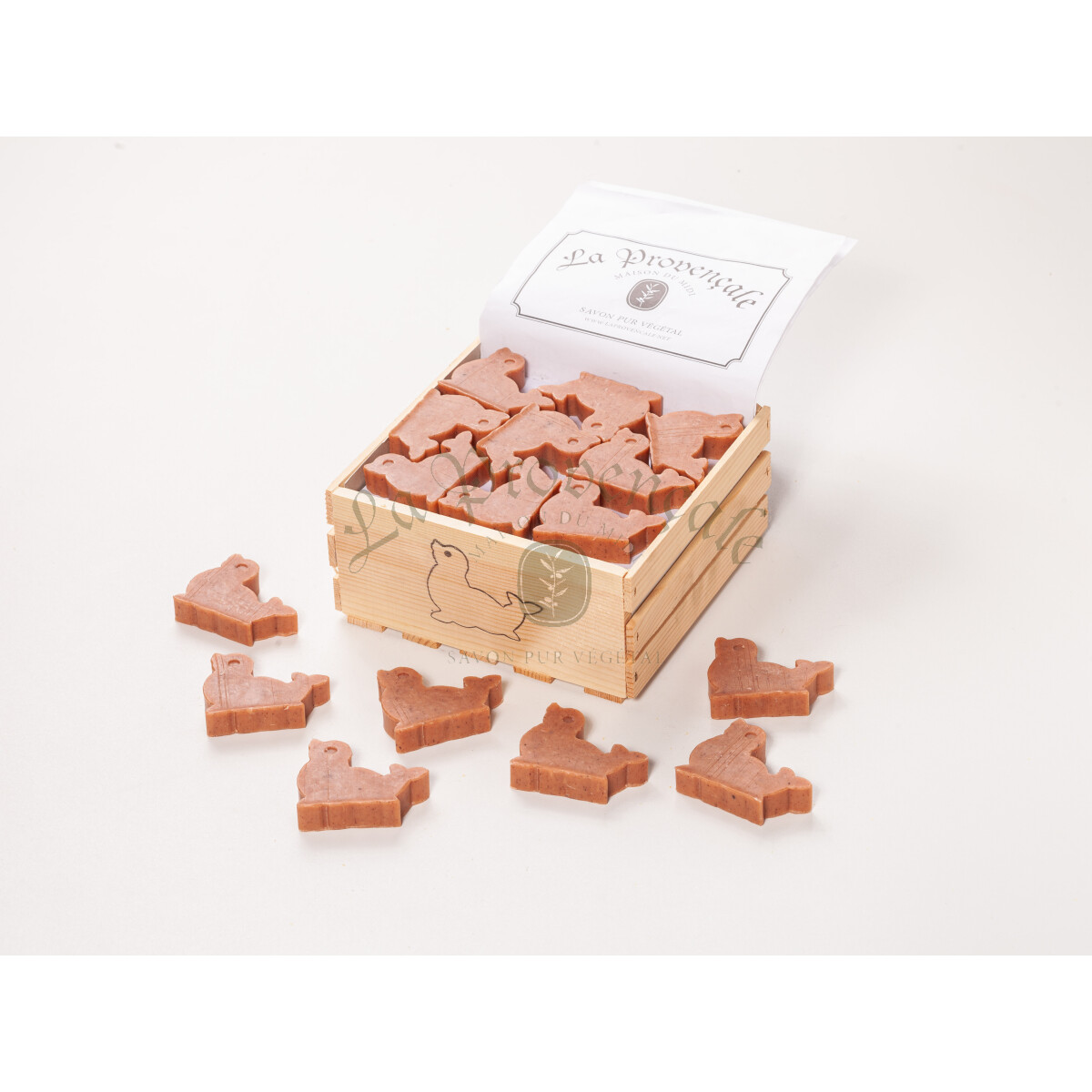 Motivseife Strandmotiv Seehund 40gr. "Aprikosenkern&quo