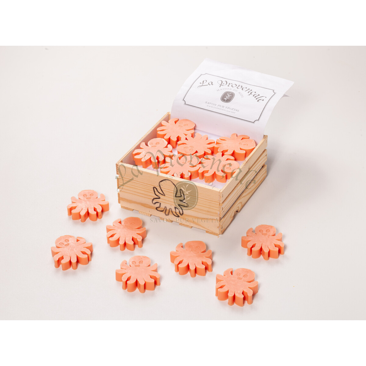 Motivseife Strandmotiv Oktopus 40gr. "pink Grapefruit&q