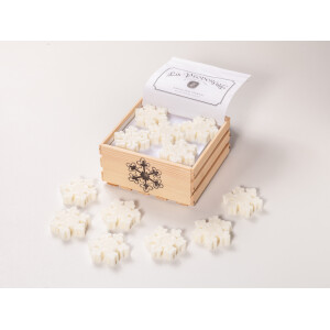 Weihnachtliche Motivseife Schneeflocke 40 g „Leinen“